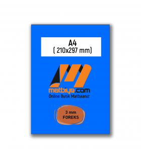 Boş Şablon -  A4 FOREKS - 3 mm FOREKS - (1 Adet) - FR3-14016